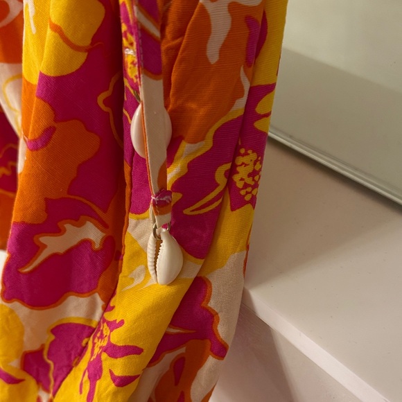 L*SPACE Floral One-Shoulder Side Opening Dress MED - Picture 4 of 7